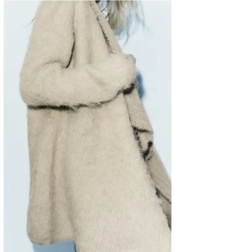 Zara Brushed Effect Knit Cardigan NWT Size S-M - Picture 2 of 16